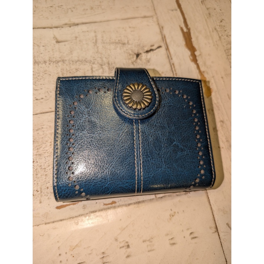 Lavemi RFID Credit Card Blocking‎ Blue Leather Wallet